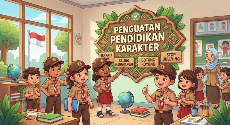 Menanamkan Nilai Luhur Sejak Dini, SD Negeri 3 Gunungan Gencarkan Program Penguatan Pendidikan Karakter
